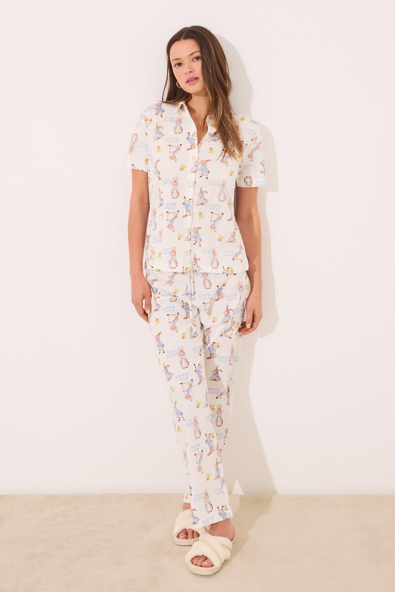 women'secret Pijama camisero 100% algodón "Peter Rabbit"