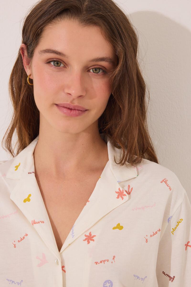 Women'secret Pijama Camisero 100% Algodón Print “J´ADORE”