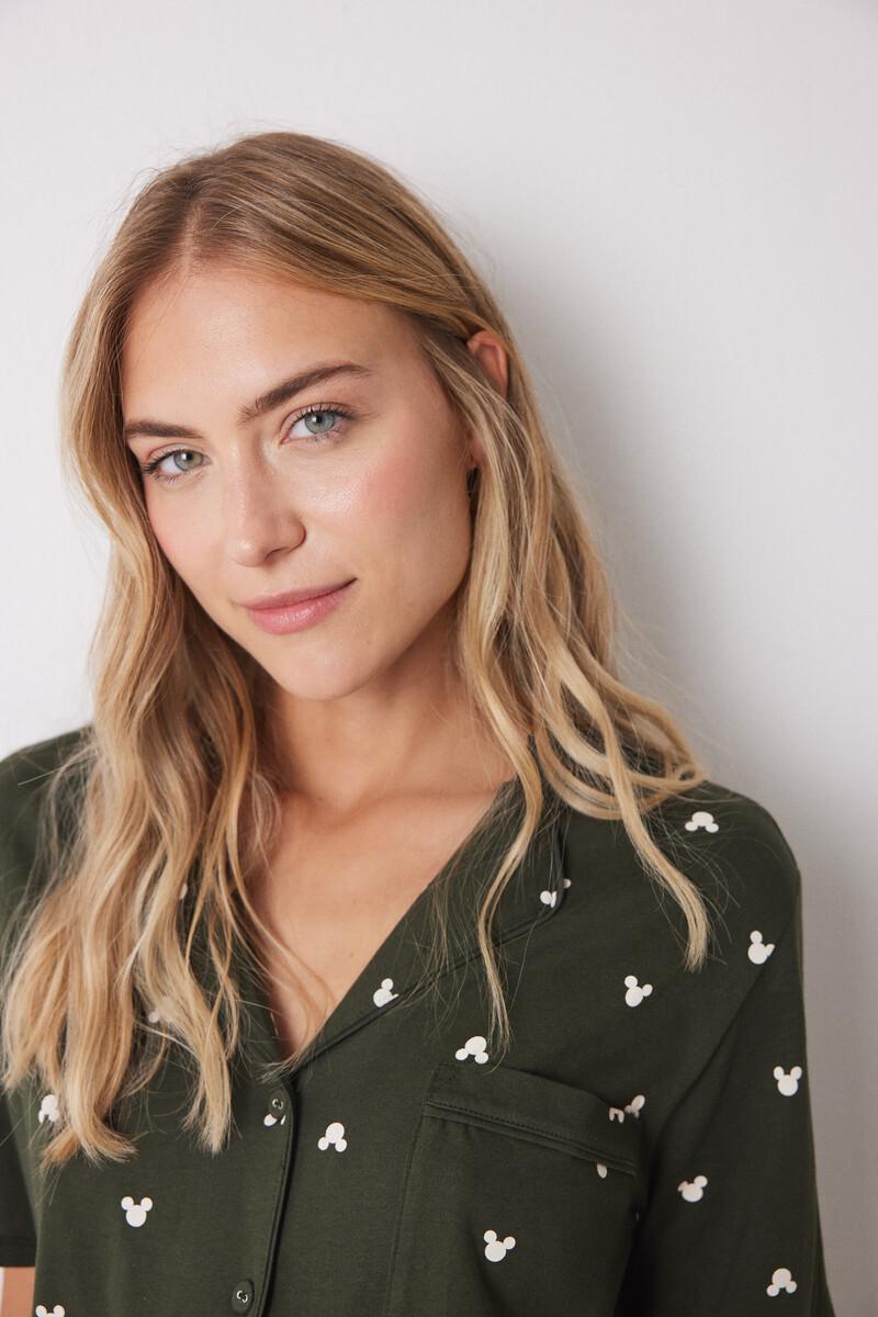 Women'secret Pijama Camisero Algodón Logo Mickey Mouse