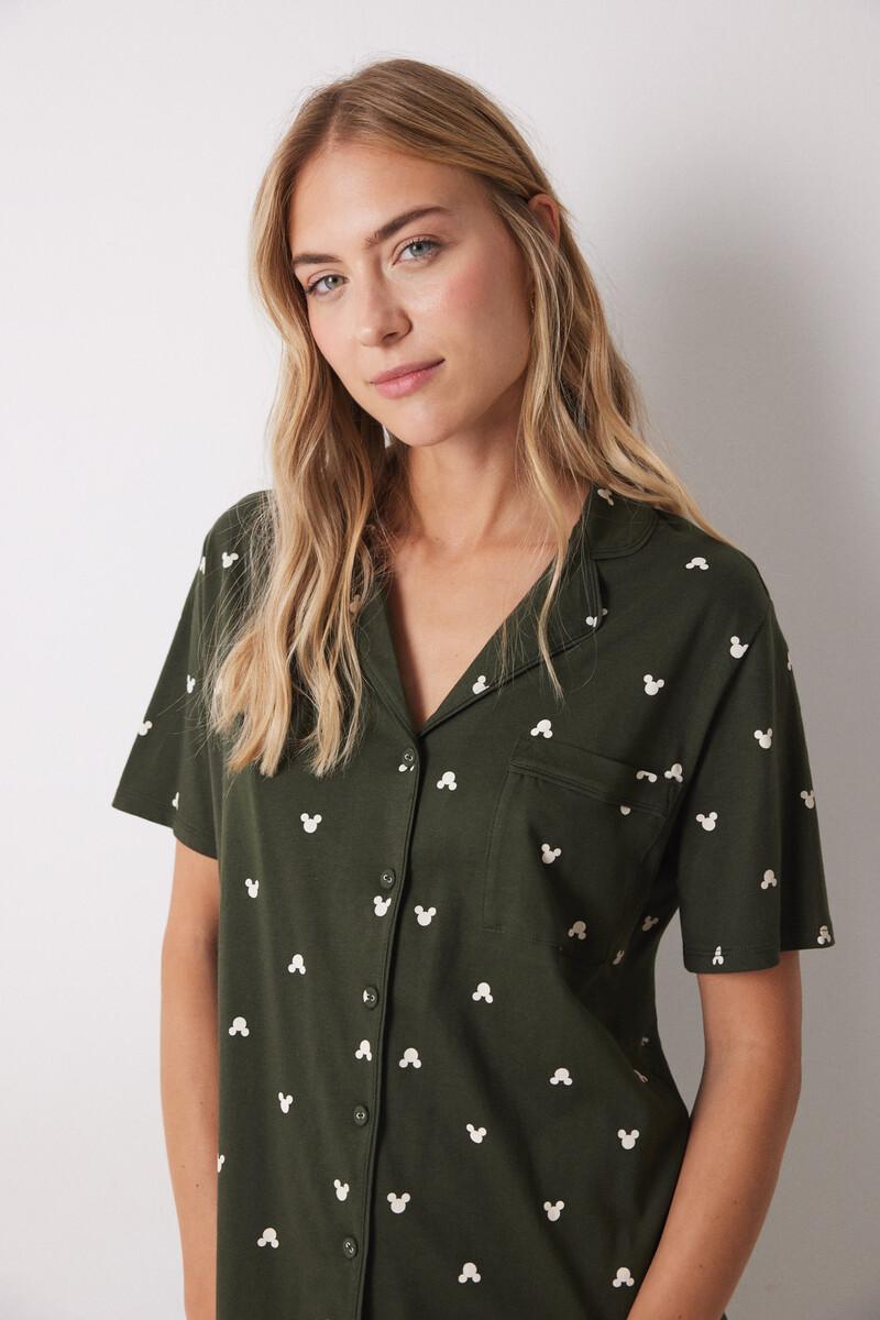 Women'secret Pijama Camisero Algodón Logo Mickey Mouse