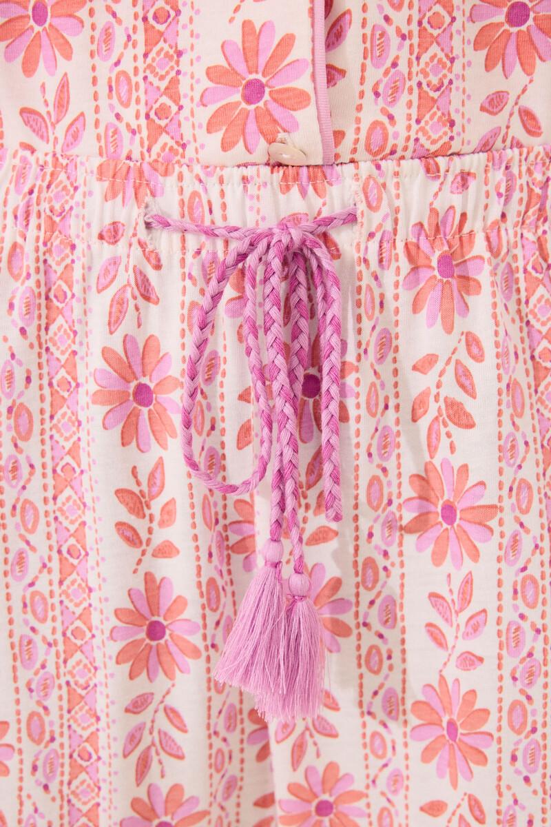 Women'secret Pijama Camisero Capri 100% Algodón Flores