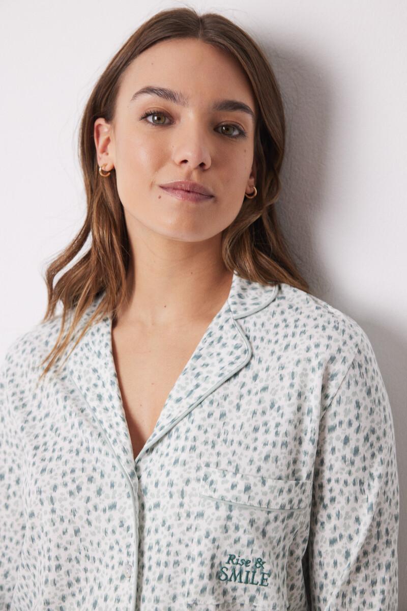 Women'secret Pijama Camisero Largo 100% Algodón Animal Print