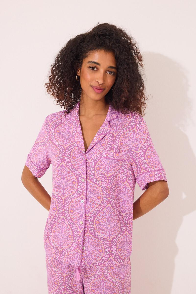 Women'secret Pijama Camisero Viscosa Estampado Boho