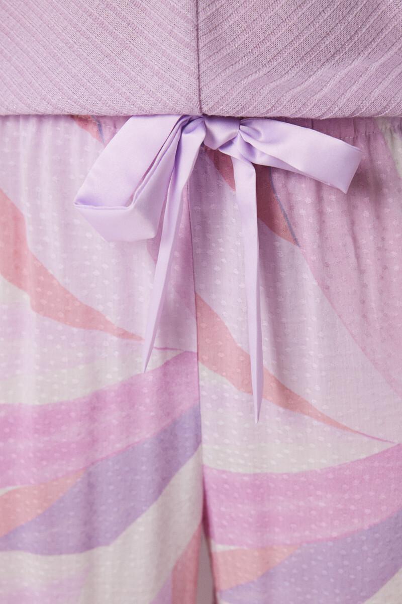 Women'secret Pijama Capri Estampado Geométrico Lila