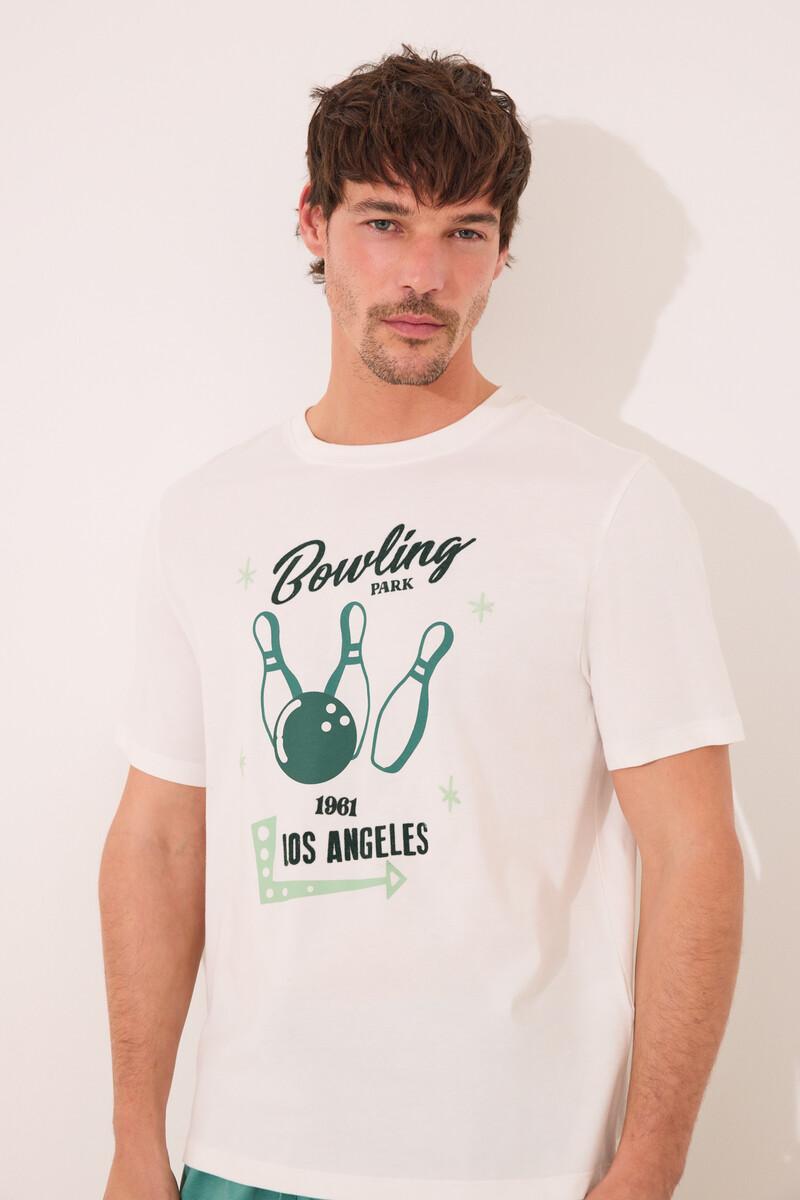 Women'secret Pijama Corto Hombre 100% Algodón "Bowling"