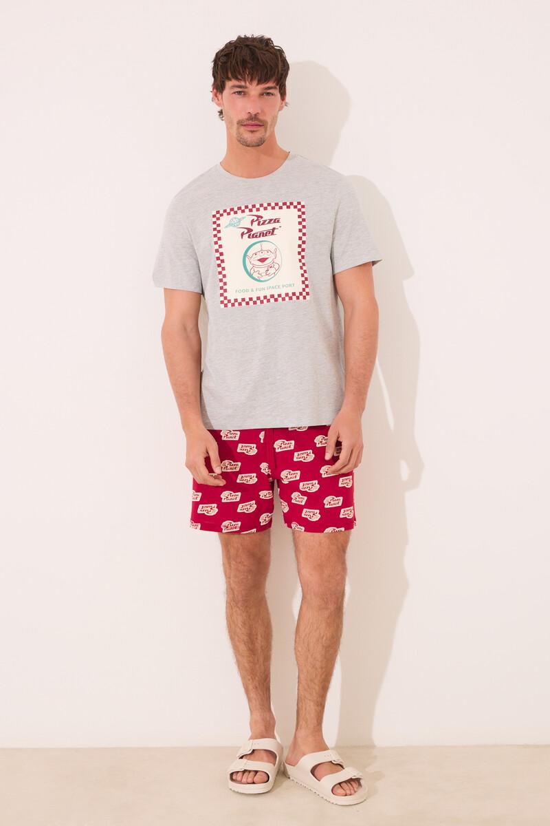 women'secret Pijama corto hombre 100% algodón Pizza Planet