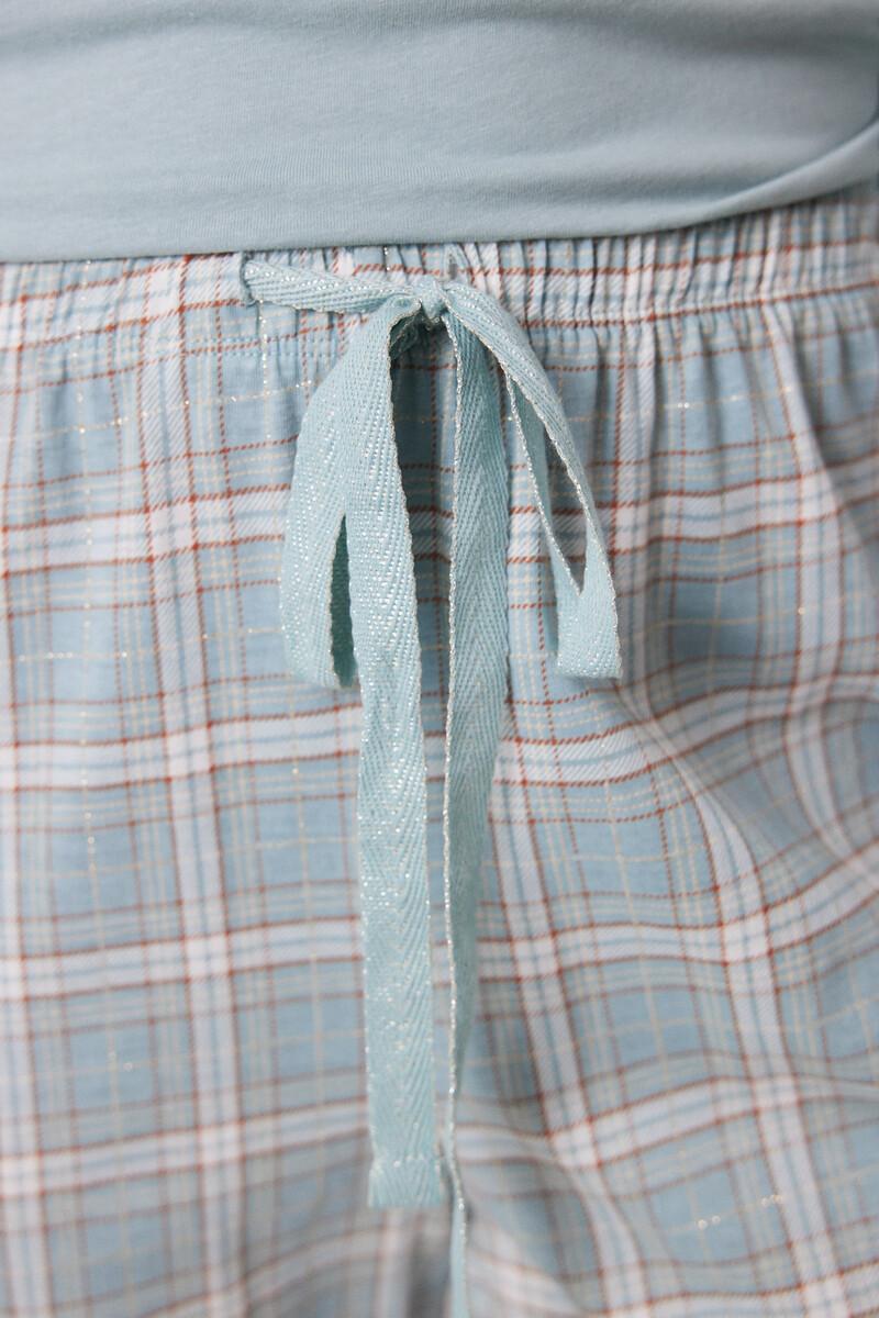 Women'secret Pijama Largo 100% Algodón Cuadros Navideños