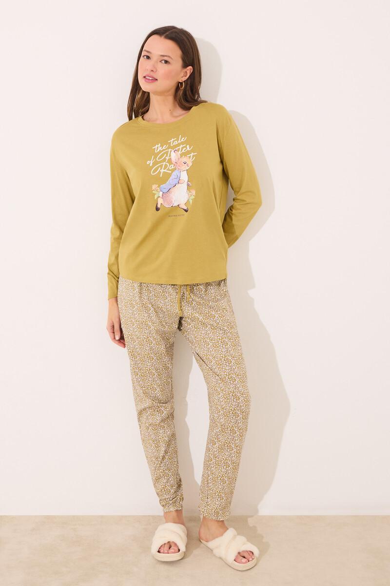 Women'secret Pijama Largo 100% Algodón Print "Peter Rabbit"
