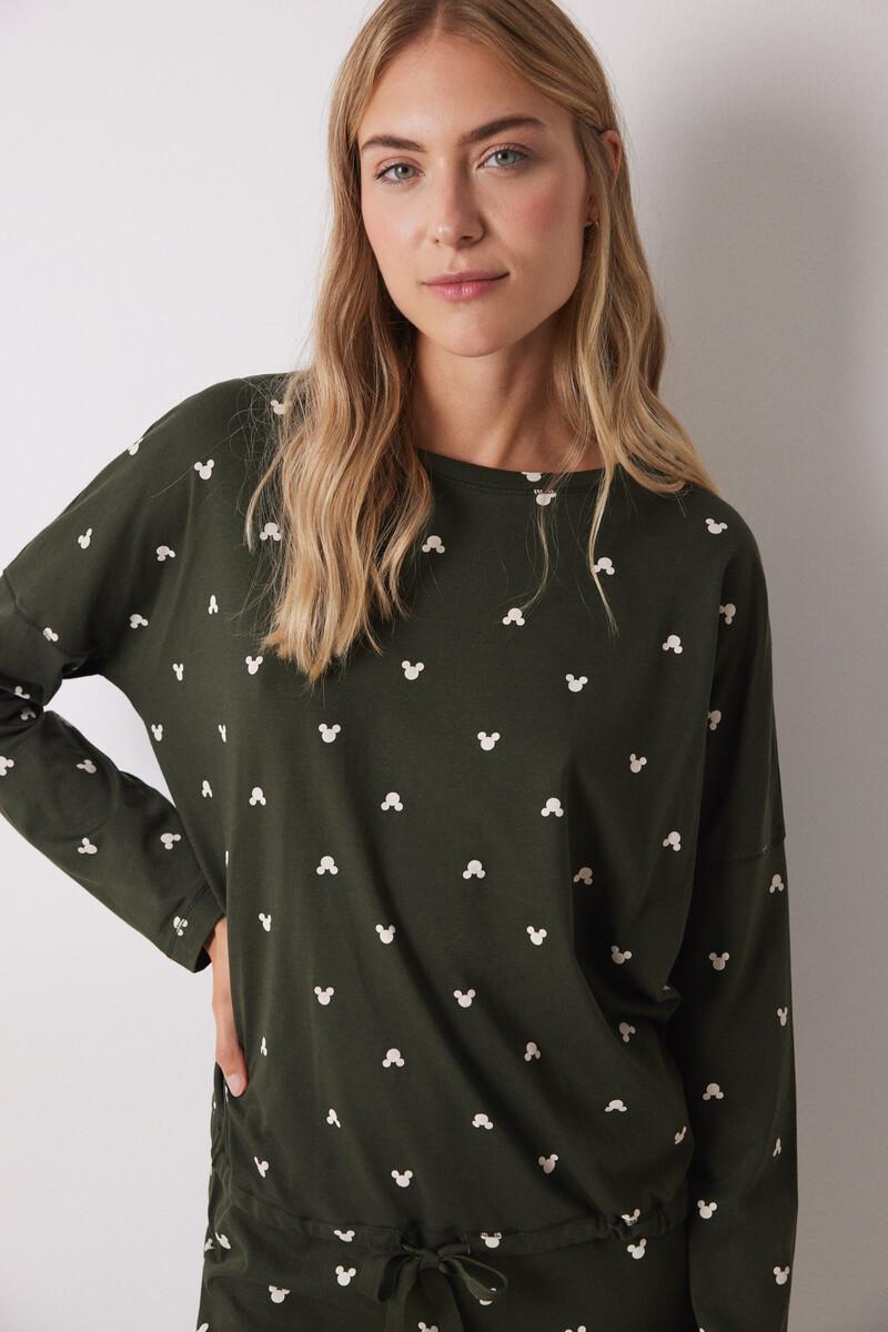 Women'secret Pijama Largo Algodón Logo Mickey Mouse