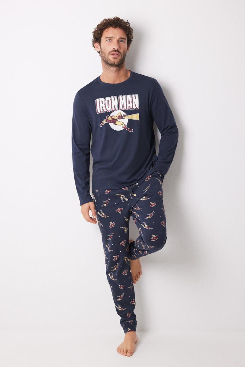 Women'secret Pijama Largo Hombre 100% Algodón "Iron Man"