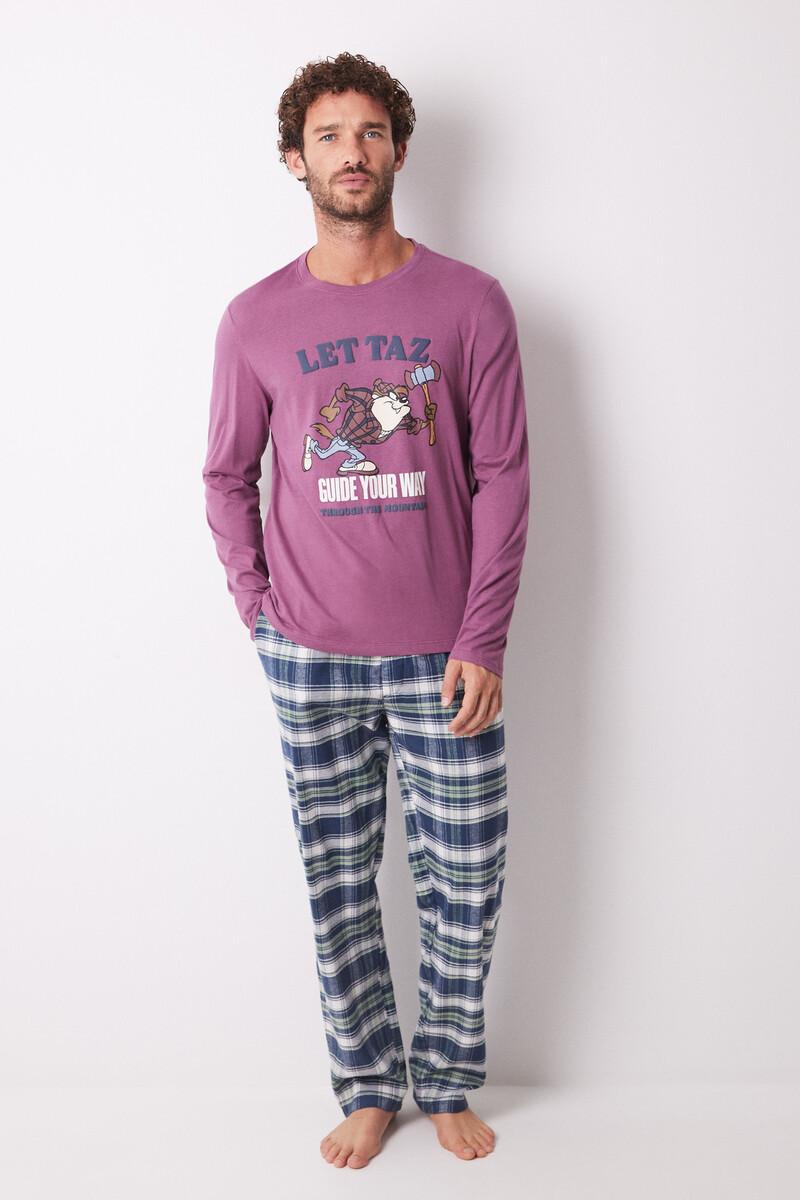 women'secret Pijama largo hombre 100% algodón Taz-Mania