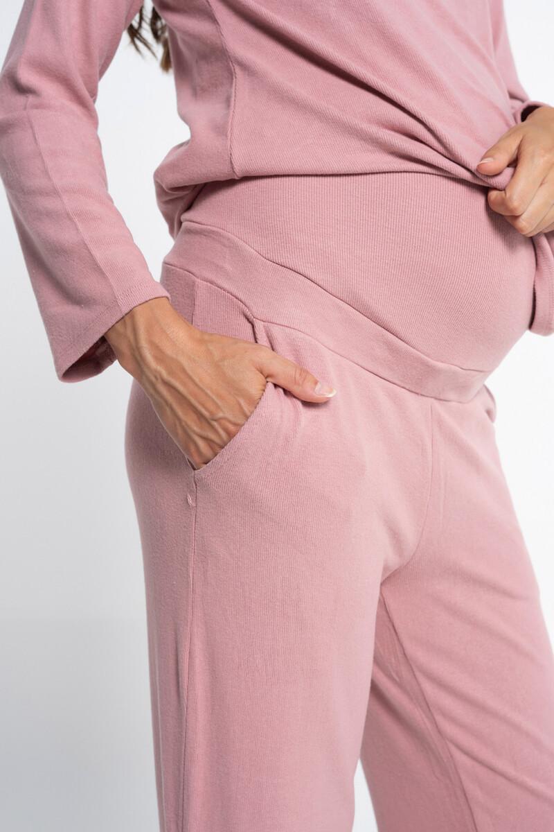 Women'secret Pijama Largo Premamá De Canalé Con Capucha
