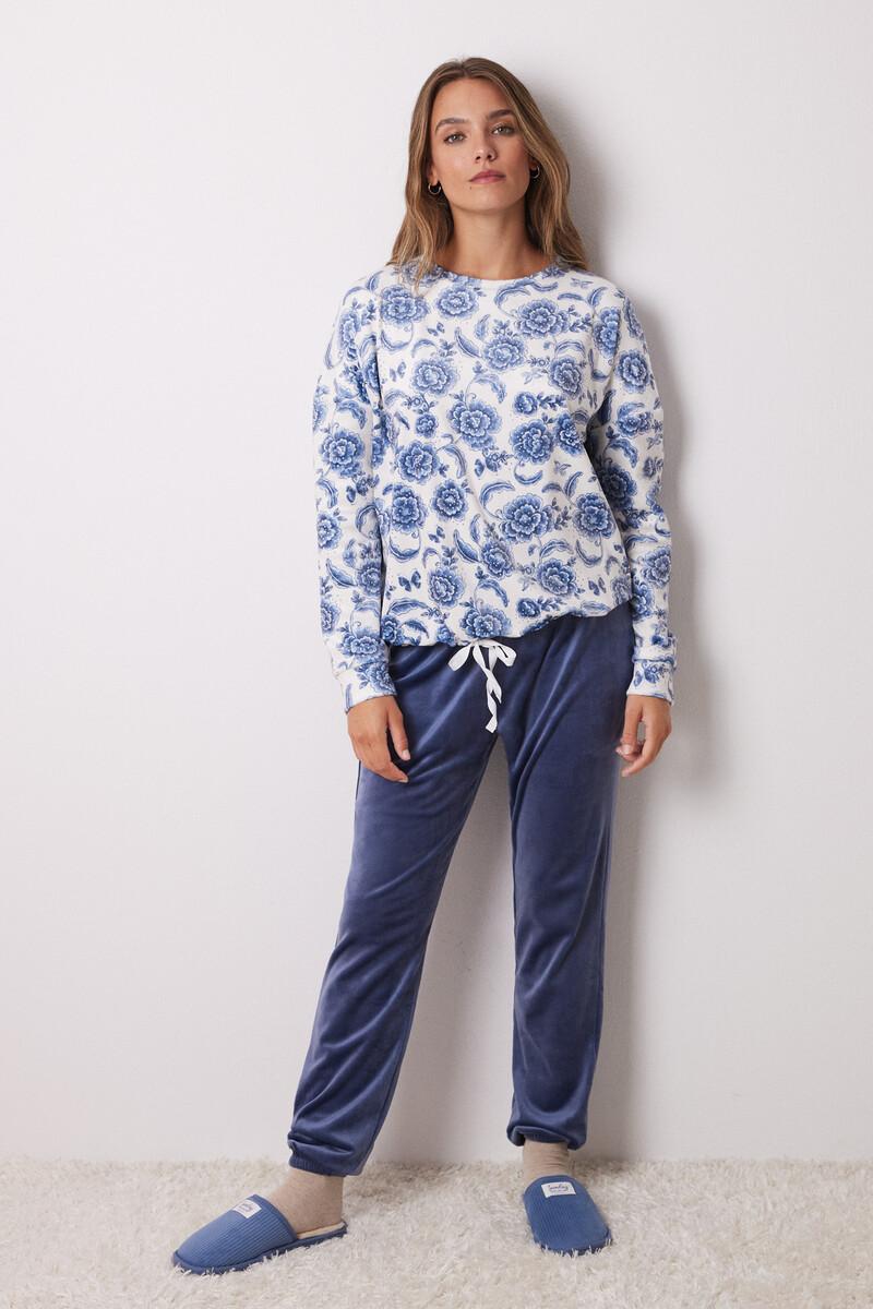 Women'secret Pijama Largo Terciopelo Elástico Suave