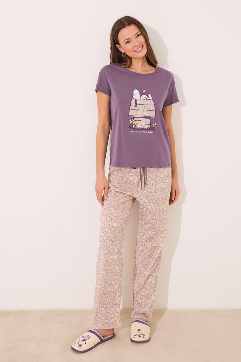 Women'secret Pijama Manga Corta 100% Algodón Print Snoopy