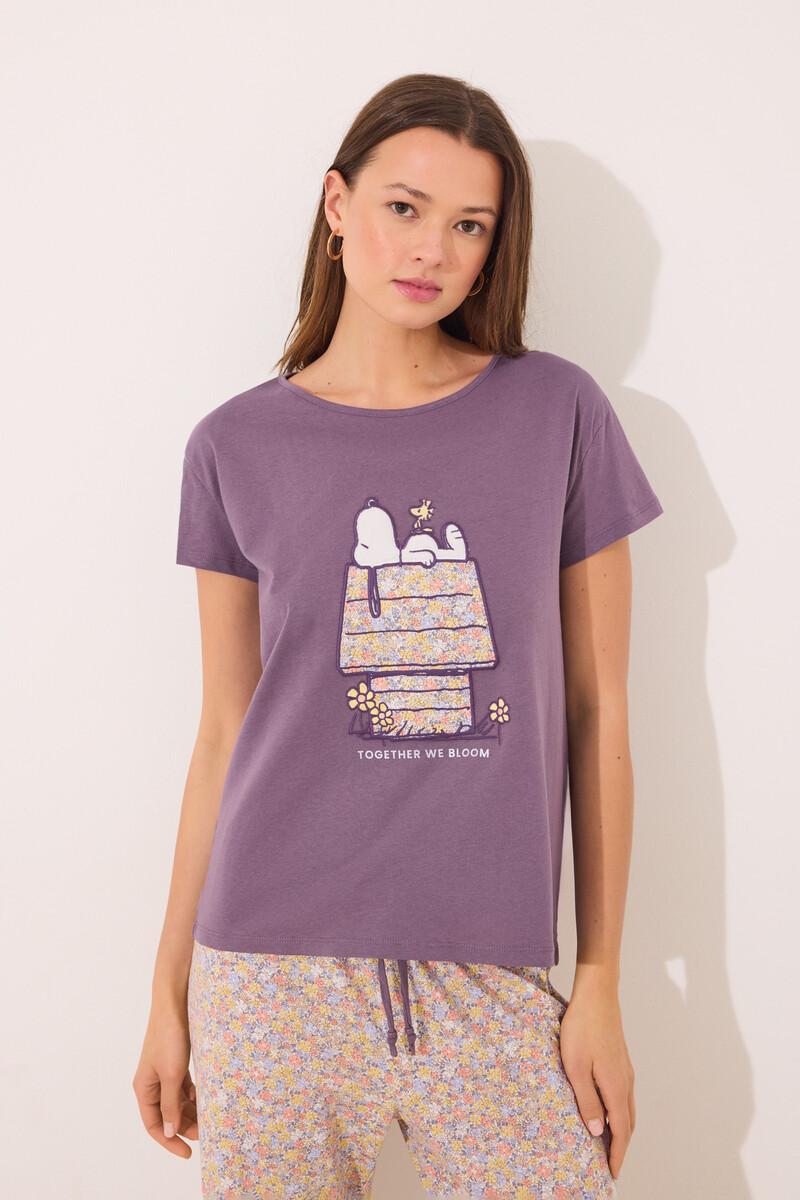 Women'secret Pijama Manga Corta 100% Algodón Print Snoopy