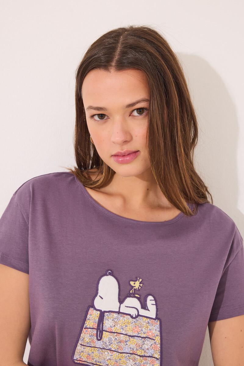 Women'secret Pijama Manga Corta 100% Algodón Print Snoopy