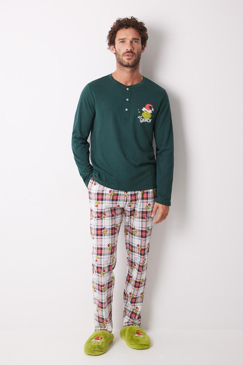 Women'secret Pijama Masculino 100% Algodón Cuadros Grinch