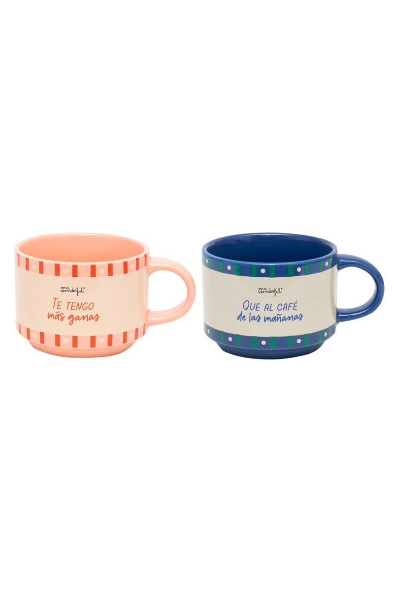 women'secret Set de 2 tazas apilables - Te tengo más ganas que al café de las mañanas