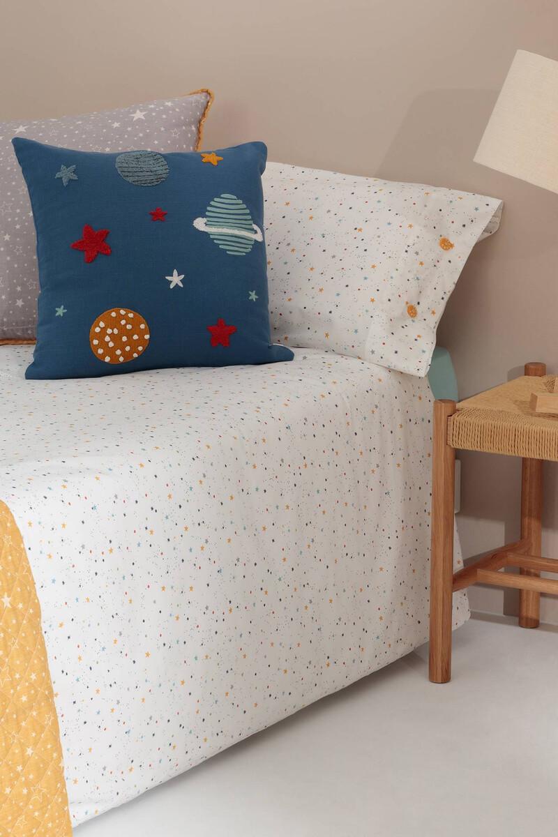 women'secret Set funda nórdica y funda de almohada niños algodón percal estrellas. Cama 80-90cm