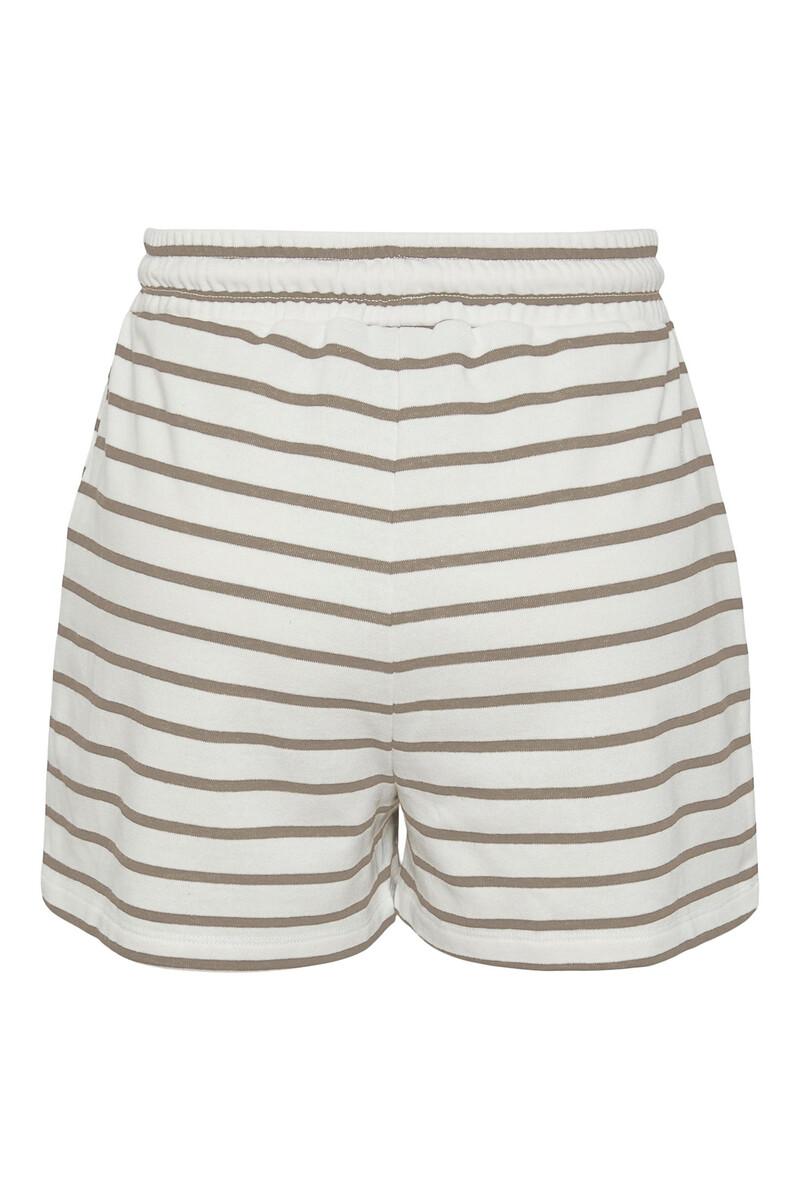 Women'secret Short De Felpa A Rayas Con Cintura Elástica Y Cierre En Forma De Cordón