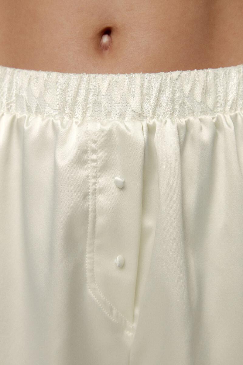 Women'secret Short Satinado Con Encaje Ida Gardenia