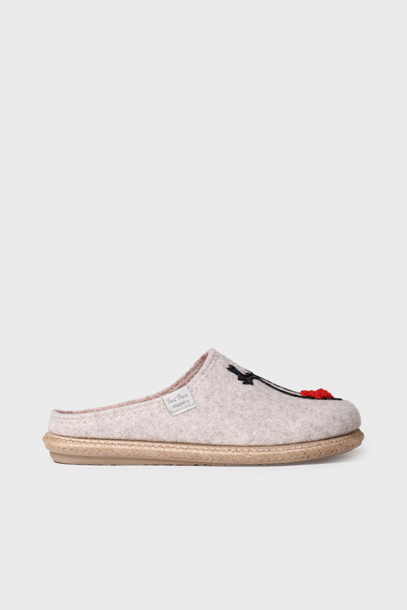 Women'secret Slippers Para Mujer En Fieltro En Crudo