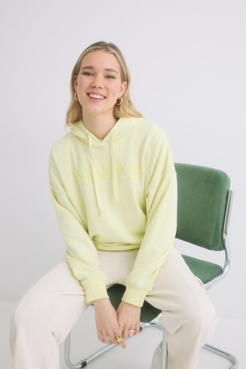 Women'secret Sudadera Capucha Felpa Algodón Amarillo