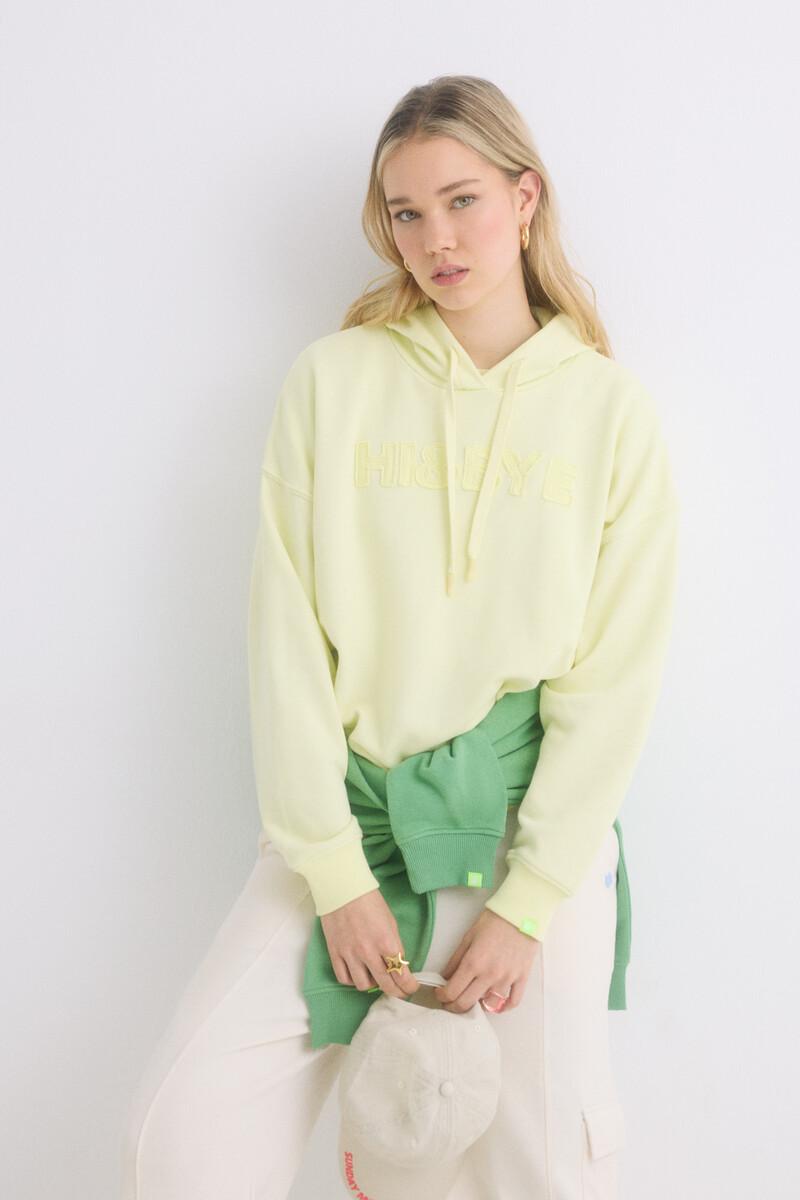 Women'secret Sudadera Capucha Felpa Algodón Amarillo