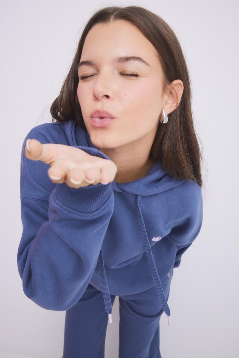 Women'secret Sudadera Capucha Felpa Azul Oscuro Logo
