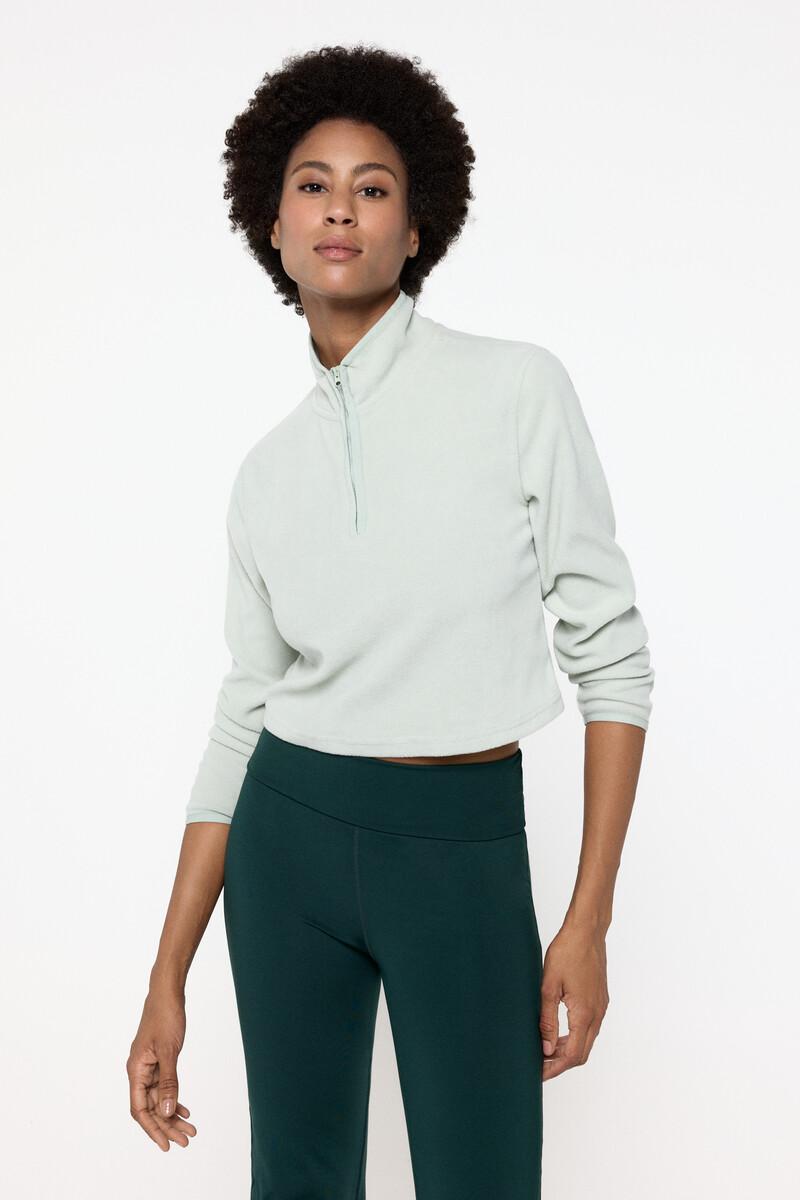 Women'secret Sudadera Corta Con Cuello Con Cremallera