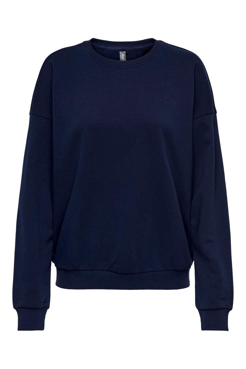 women'secret Sudadera de cuello redondo color azul marino