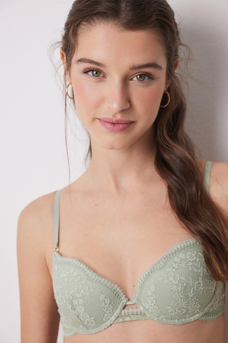 Women'secret Sujetador Clásico BEAUTIFUL Encaje Verde