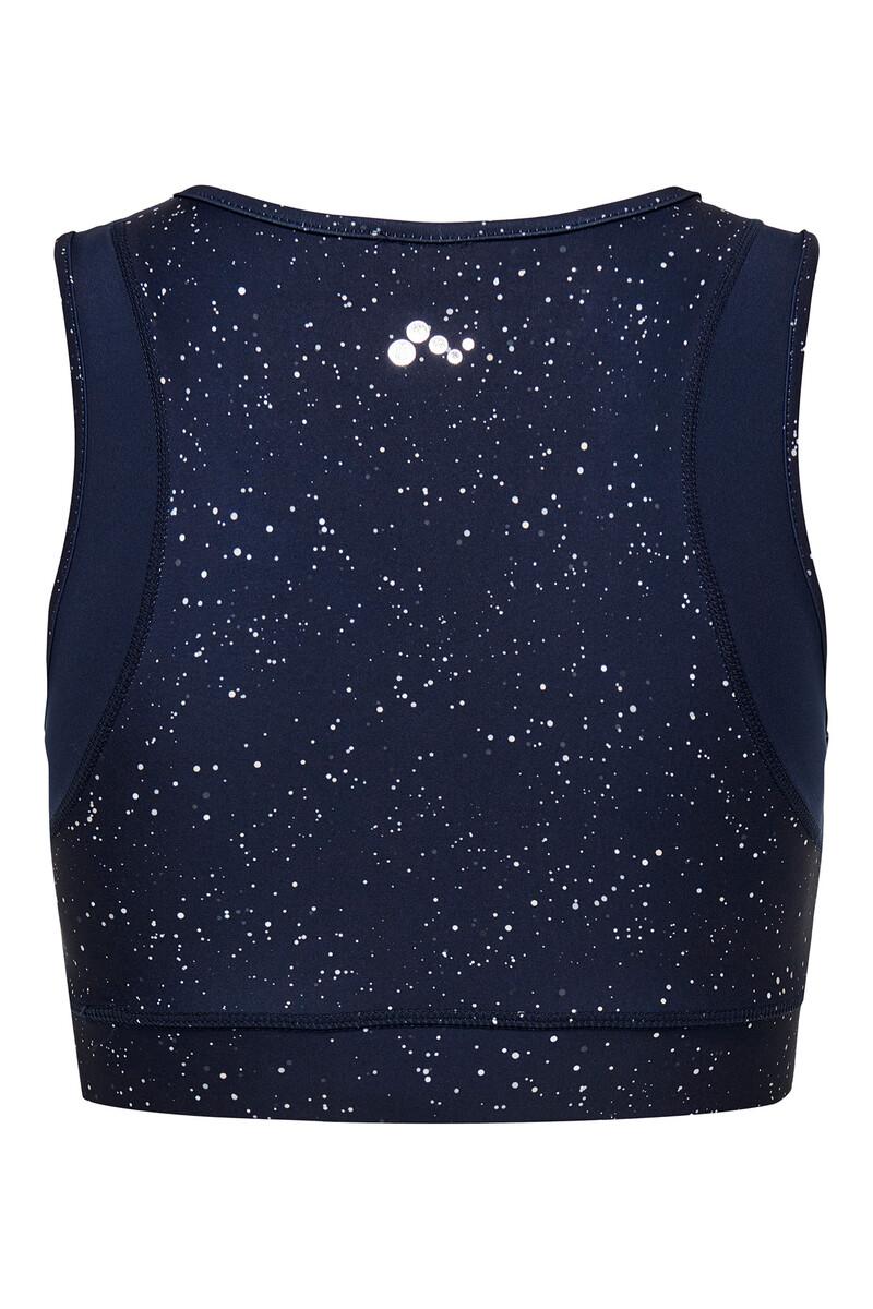 Women'secret Sujetador Deportivo Con Efecto Metálico Color Azul Marino