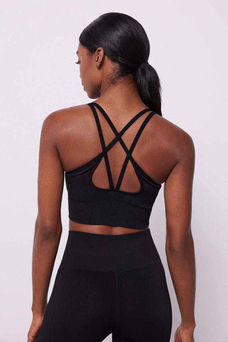 women'secret Sujetador deportivo negro Seamless Comfort