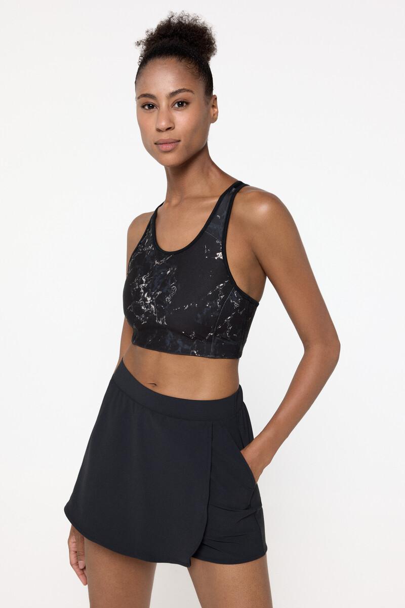 Women'secret Sujetador Deportivo Reversible Negro/estampado