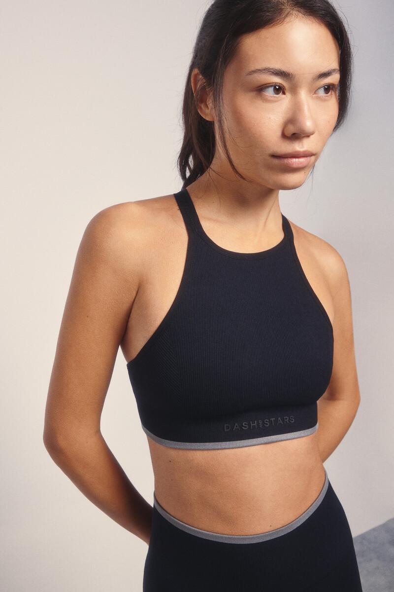 Women'secret Sujetador Deportivo SEAMLESS COMFORT Negro