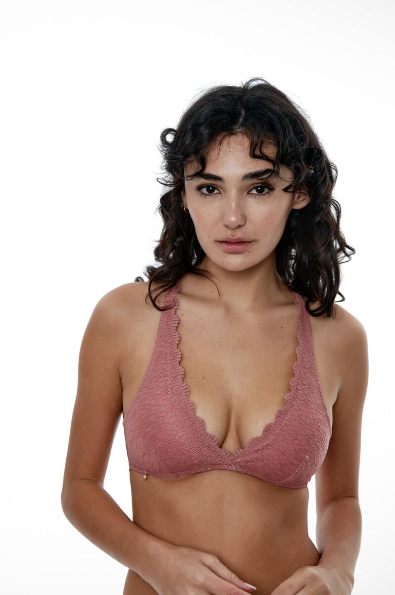 women'secret Sujetador halter de encaje Greta Ash Rose