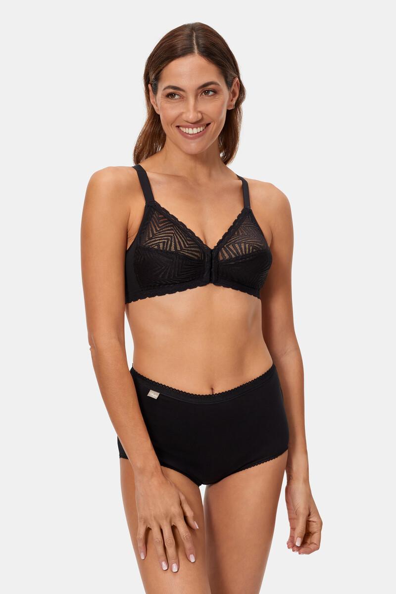 Women'secret Sujetador Negro Postural Sin Aros Cierre Delantero