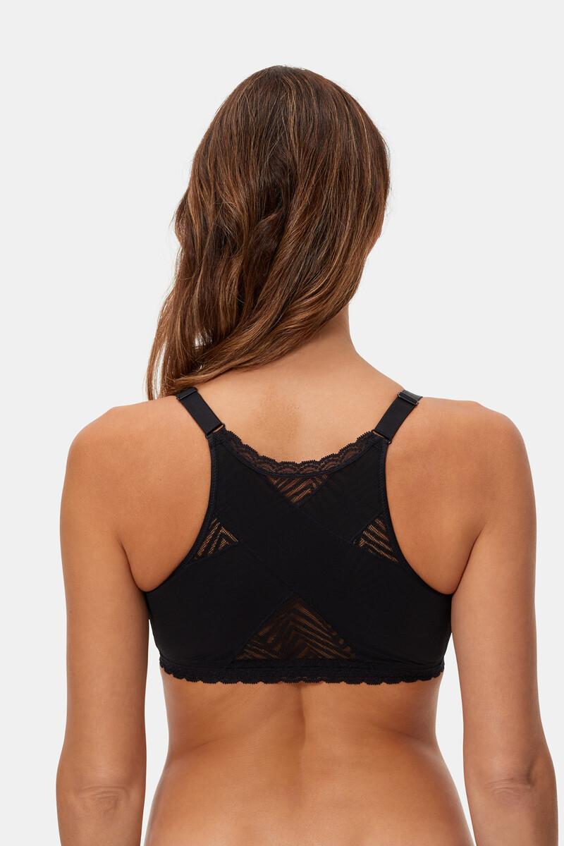 Women'secret Sujetador Negro Postural Sin Aros Cierre Delantero