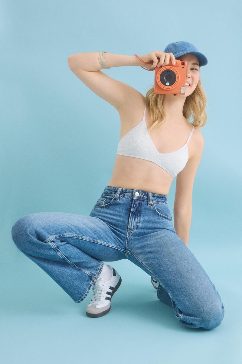 women'secret Sujetador Seamless triangular gris copas extraíbles