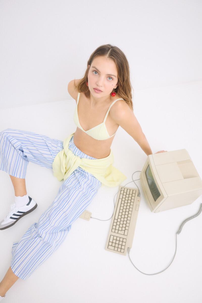 women'secret Sujetador triangular algodón copas extraíbles amarillo