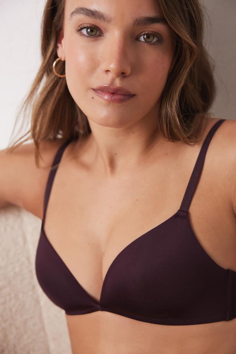 Women'secret Sujetador Triangular CHARMING Microfibra Granate