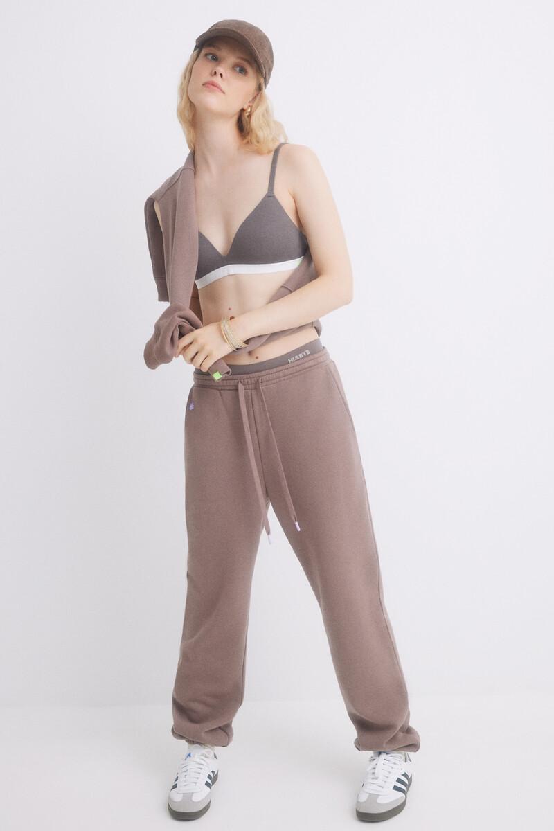 Women'secret Sujetador Triangular Marrón Copas Fijas