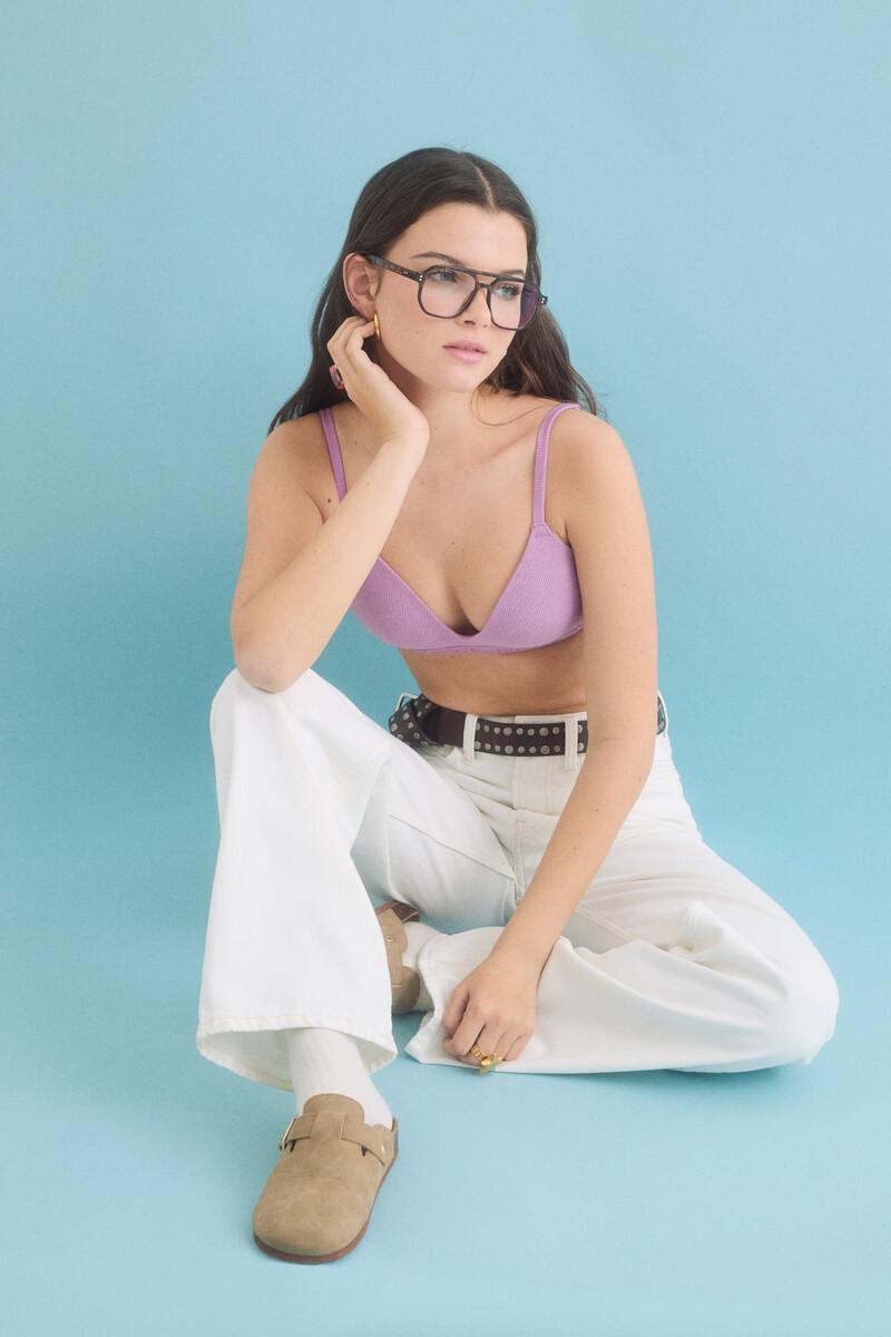 women'secret Sujetador triangular relleno fijo lila