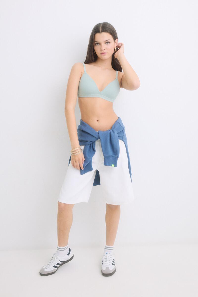 Women'secret Sujetador Triangular Relleno Fijo Verde