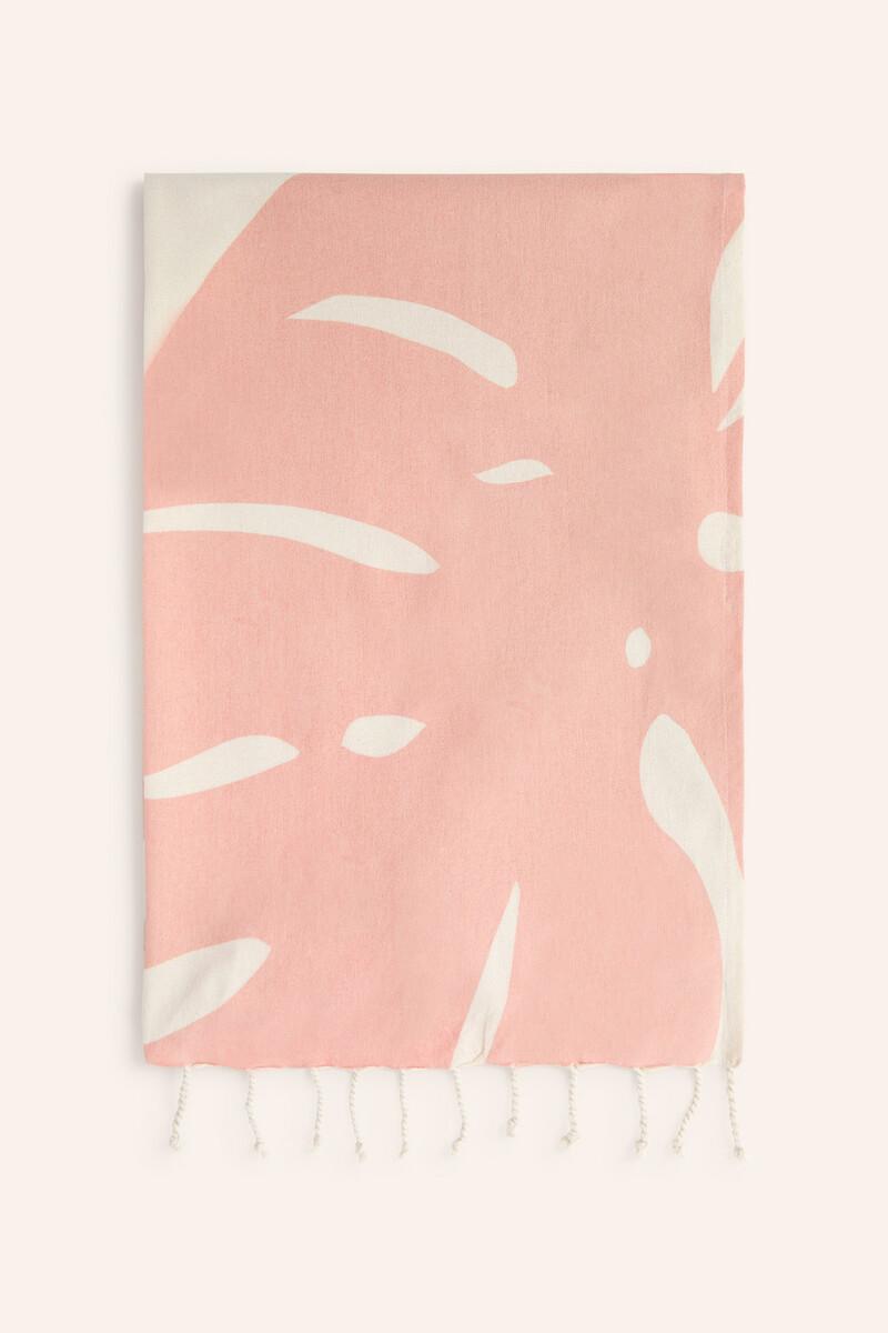Women'secret Toalla De Playa De Algodón Rosa Menton
