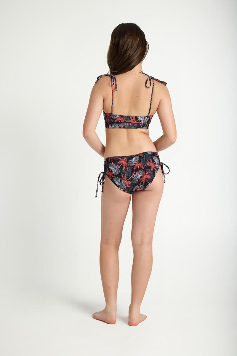 Women'secret Top Bikini Adolescente Lazos Jungle Palm Black