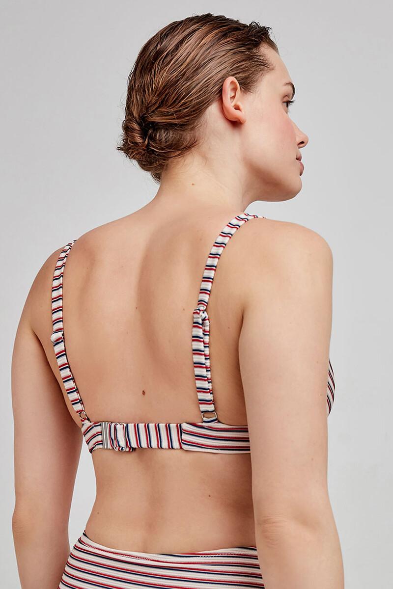 Women'secret Top Bikini Capacidad Estampado Rayas Multicolor