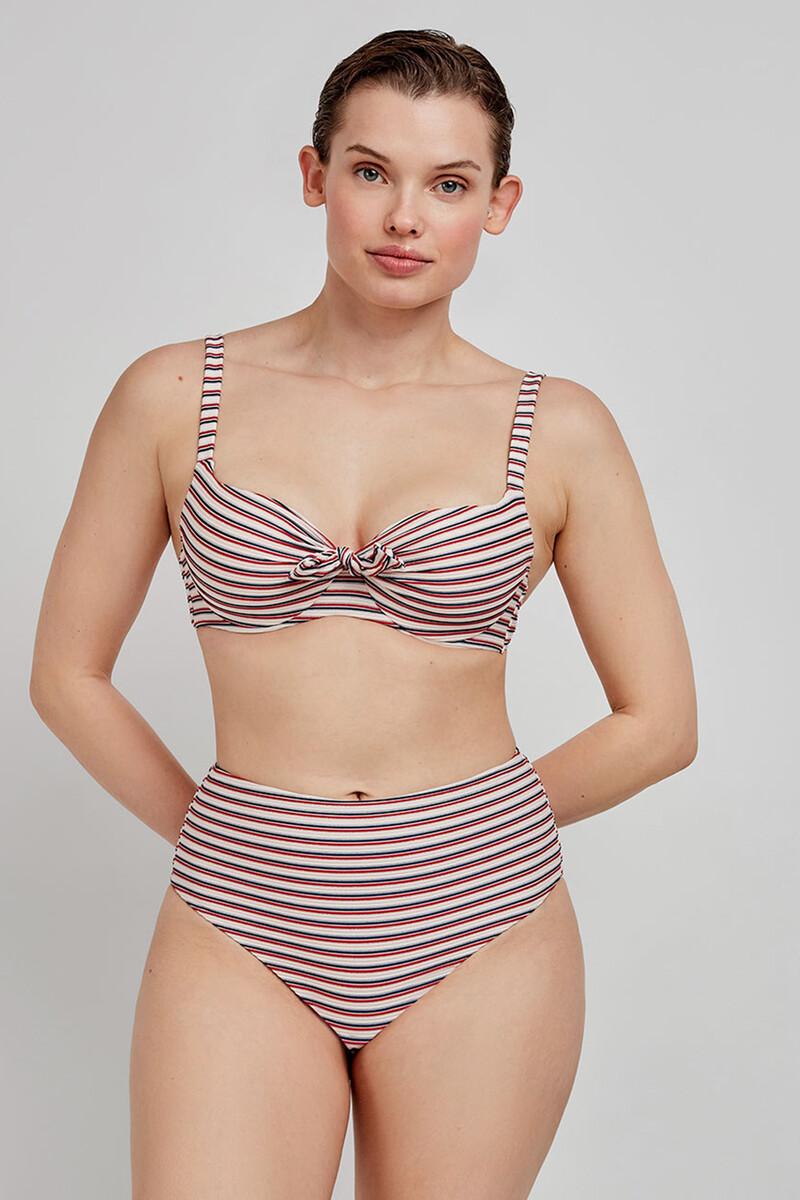 Women'secret Top Bikini Capacidad Estampado Rayas Multicolor