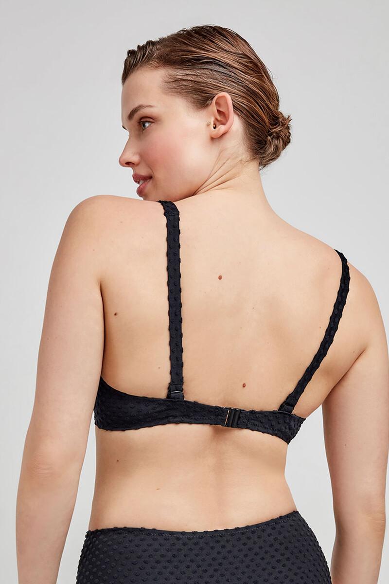 Women'secret Top Bikini Capacidad Sin Relleno Negro